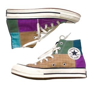 Rainbow colorblock converse